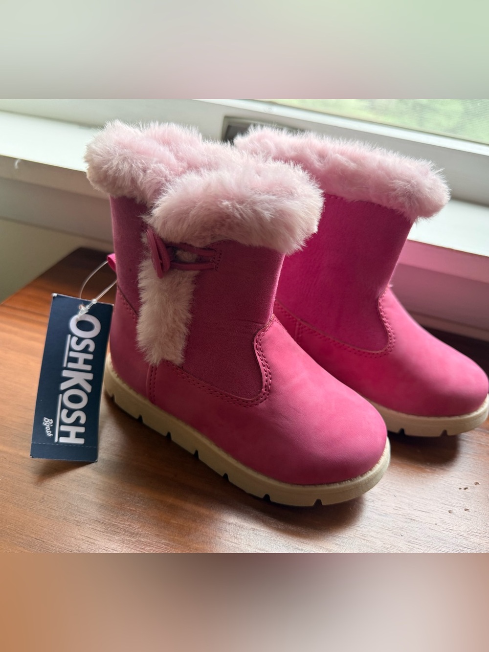 OshKosh B'gosh Pink Girls' Faux-Fur Lined Boots